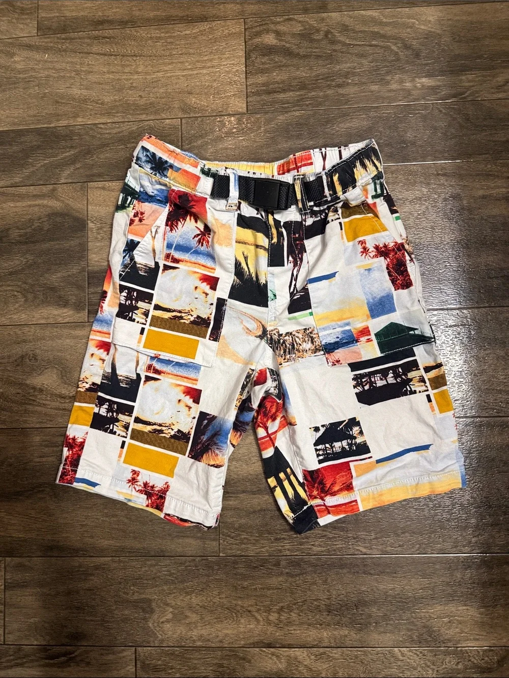 wonder nation Multicolor Tropical Waistband Boys' Shorts